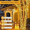 FairyGlim Ljusslinga utomhus, vattentät 8 lägen julbelysning för utomhusbruk, inomhus, trädgård, träd, jul (varm vit, 50 m, 500 LED) #1