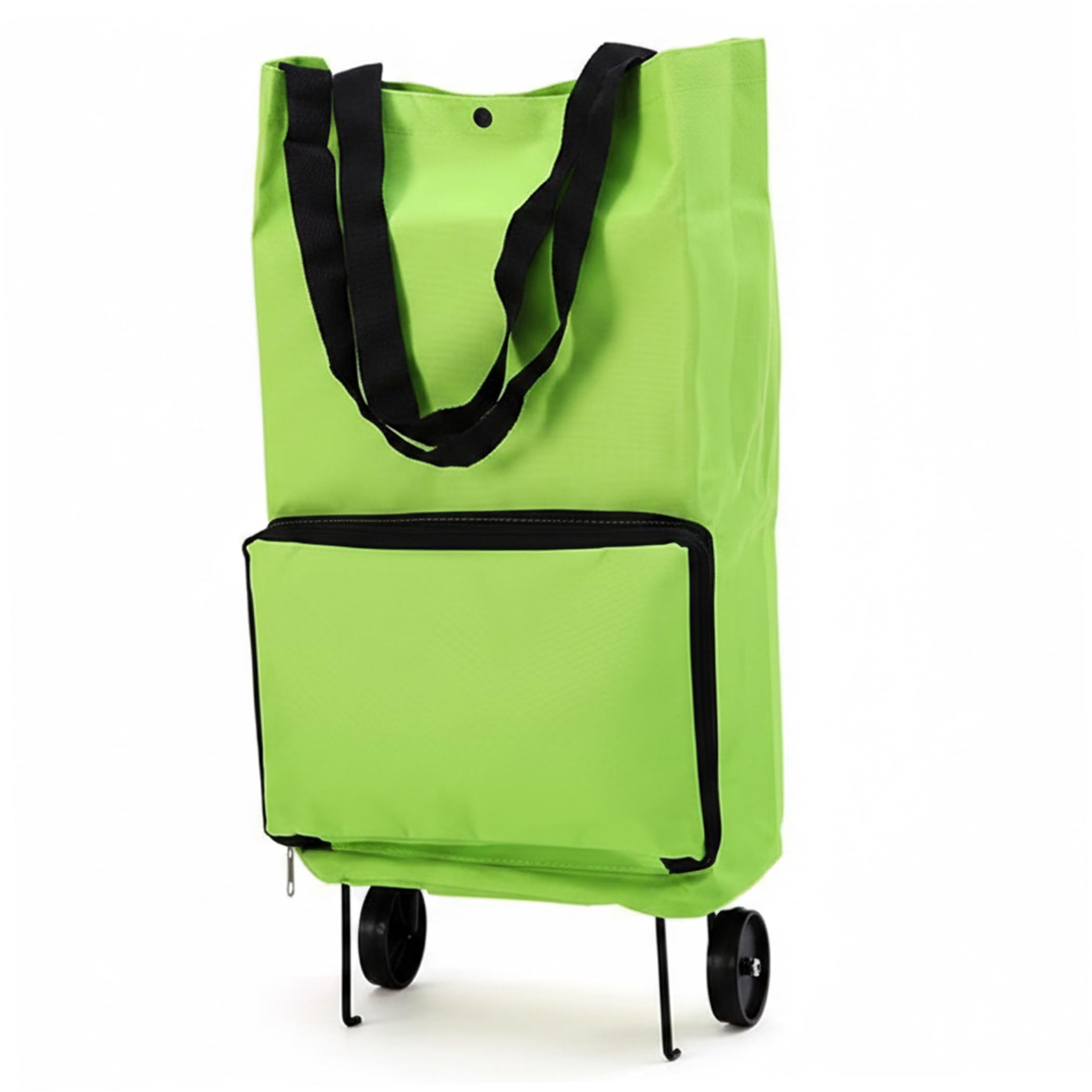 Ameble Shopping Trolleys, Folding Shopping Trolley, Foldable Trolley Cart: Convertible Backpack With Wheels, Waterproof 600d Oxford Cloth, Green trolleys, folding, foldable