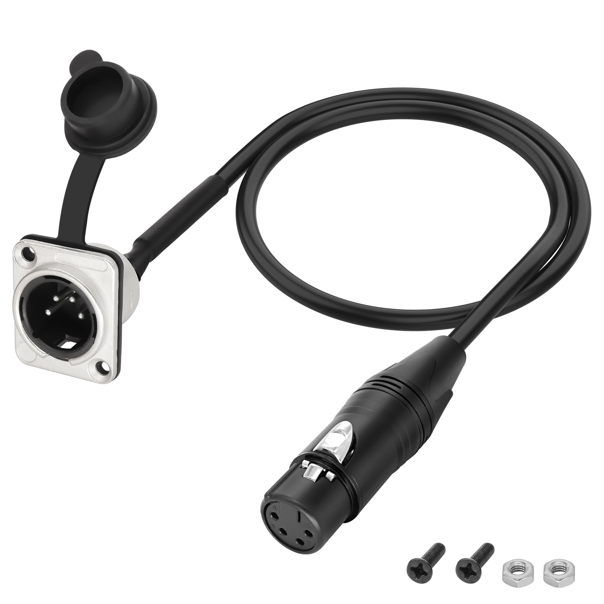 Amazon.com: XMSJSIY D-Type XLR 4Pin to XLR 4Pin Microphone Cable
