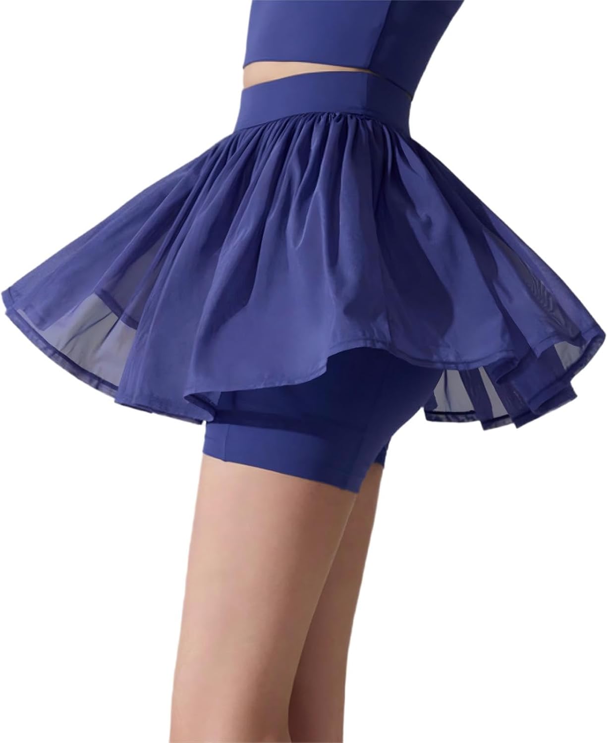 Womens Summer Flowy Mini Shorts High Waist Ruffle Pleated Casual Cute Boho Beach Short Skirts Built-in Shorts