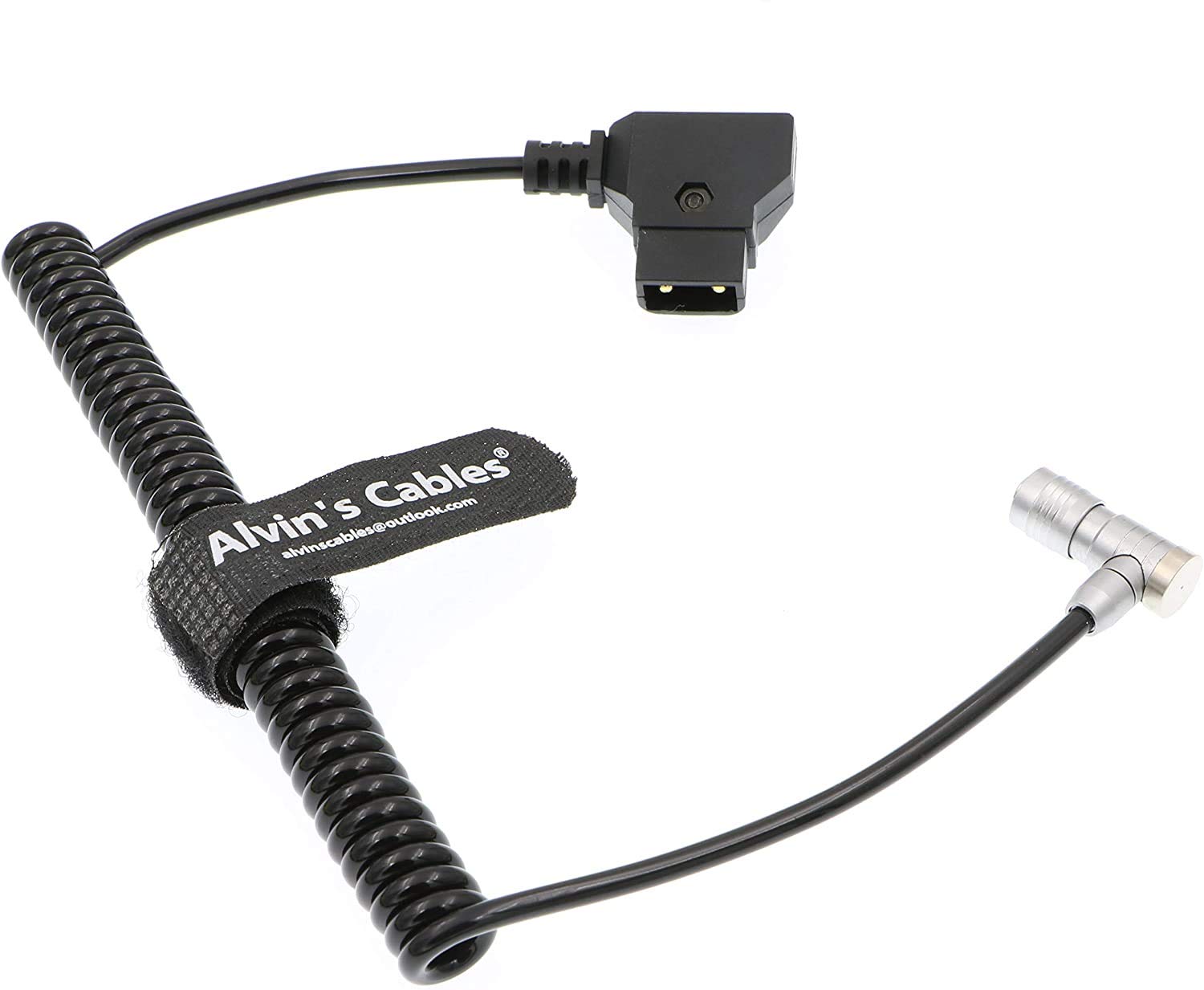 Alvin's Cables PORTKEY BM5 BM7 monitor Cavo di alimentazione angolo retto 4 pin femmina a Anton Bauer D-TAP maschio cavo di alimentazione a spirale