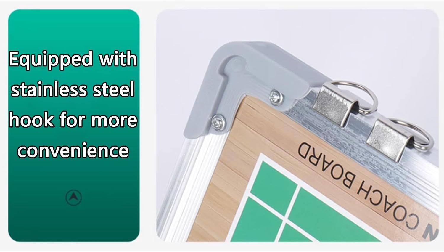 マグネット式バドミントンコーチングボード、バドミントン戦術ボード、両面ホワイトボードクリップボード、丈夫で耐久性があり、吊り下げ可能