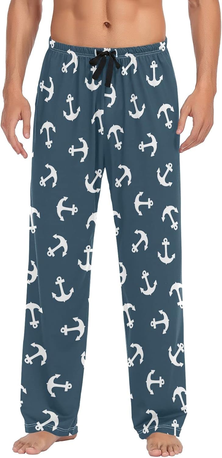 Ollabaky Pajama Pants Men Sleepwear Lounge Pants Pjs Bottoms with Pockets