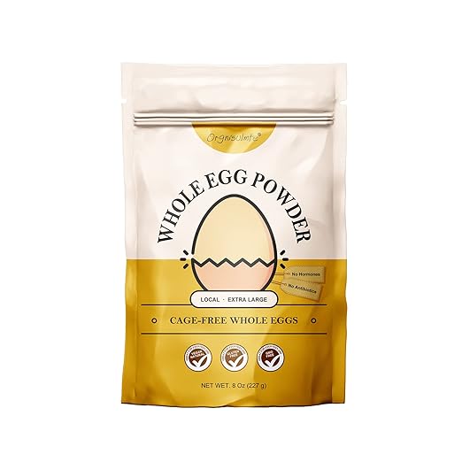 Orgnisulmte Whole Egg Powder, Fresh Pasteurized Egg Powder, All Natural, No