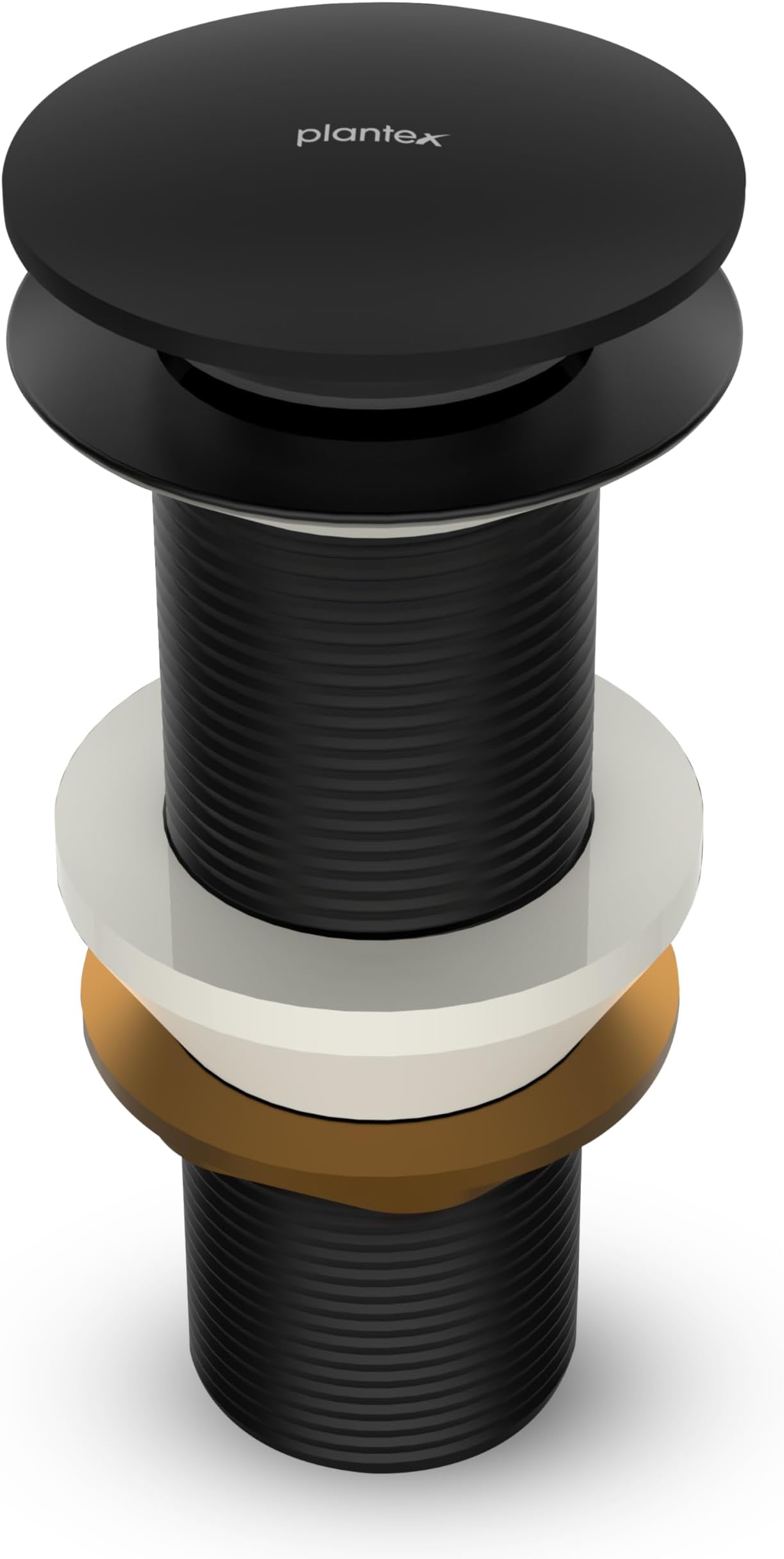 Waste Coupling for Wash Basin/Pure Brass 5 inch Drain Out let System Full Thread Pop up Coupling for Wash Basin/Wash Basin Accessories (Matt Black - Pack of 1)