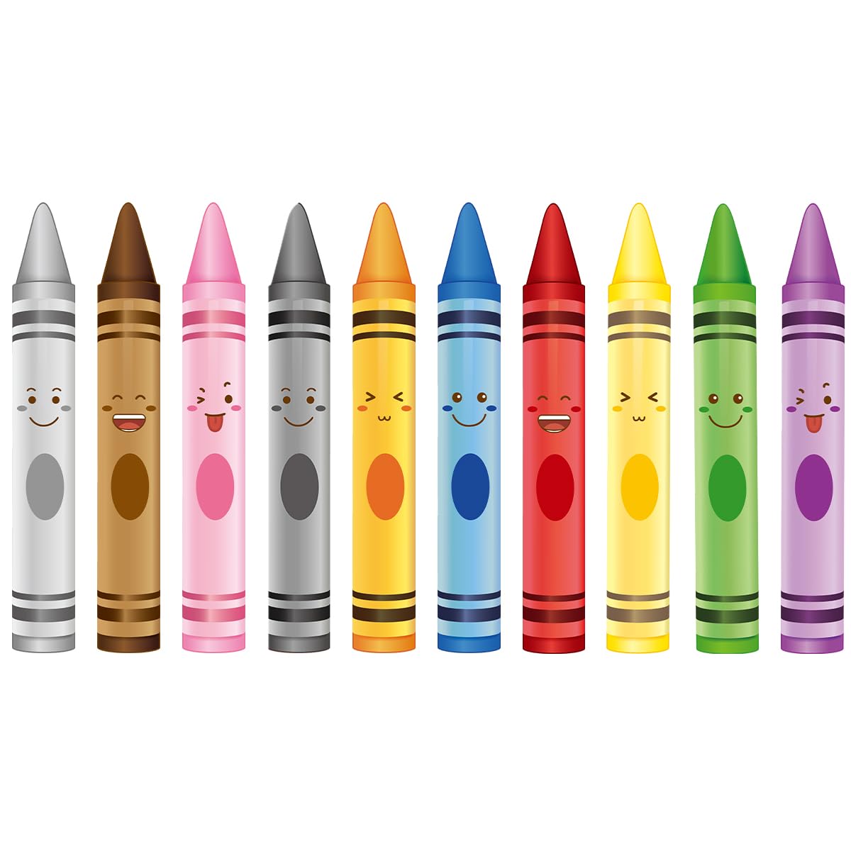 Crayon Wall Decals 10 Color Sticker for School Classroom Art Room Decoration