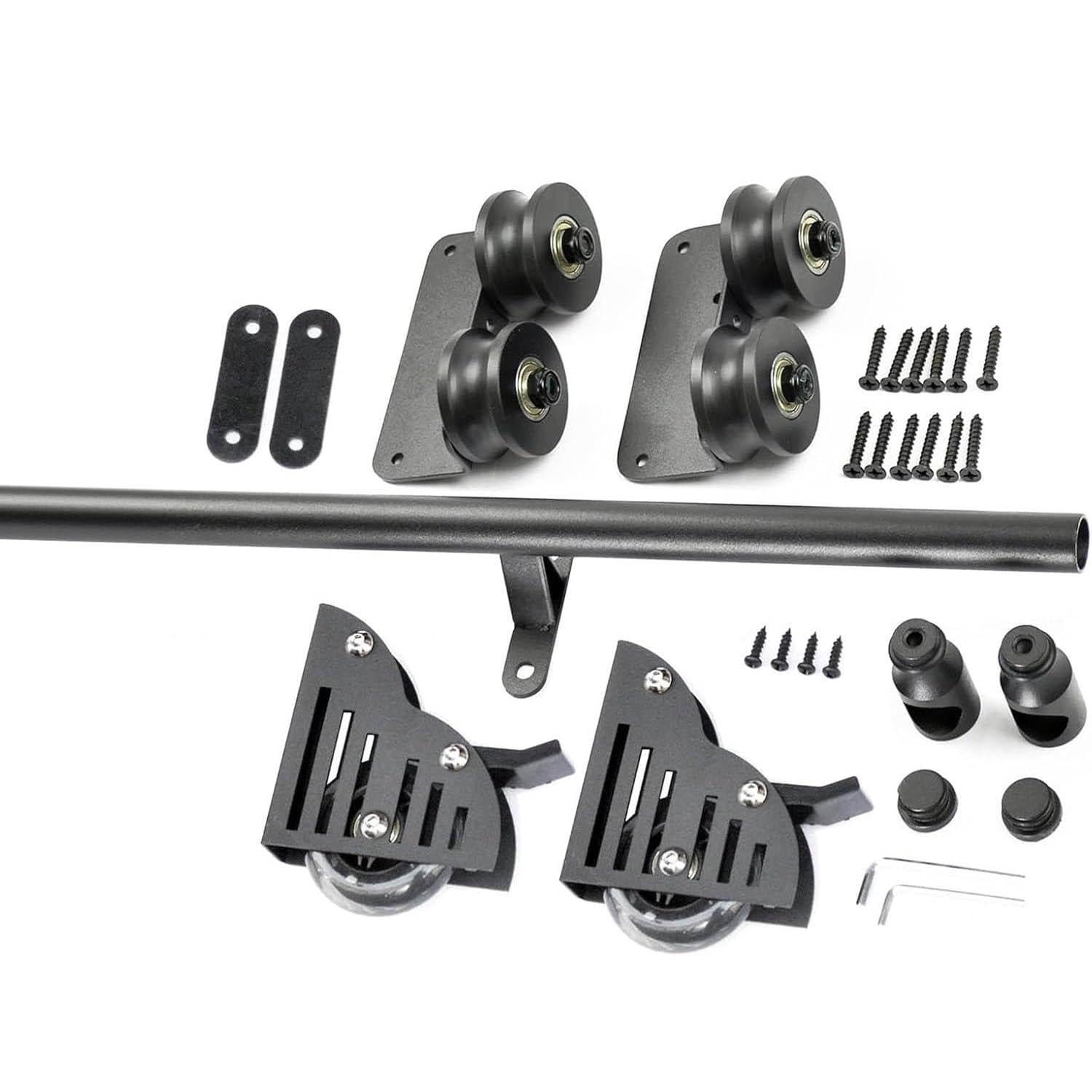 LWJSOCP Rolling Ladder Hardware Kit for Smooth Sliding Access in Home and Library Settings