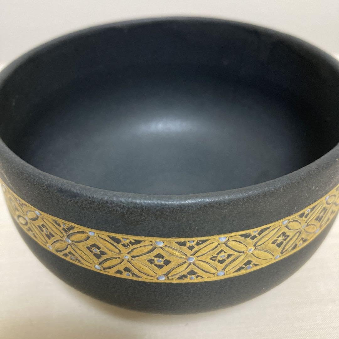 茶道具　茶碗　畦元紀秀　黒地七宝尽紋茶碗　陶芸　工芸品 Amazon.co.jp: 茶道具 茶碗 畦元紀秀 黒地七宝尽紋茶碗 陶芸 工芸品