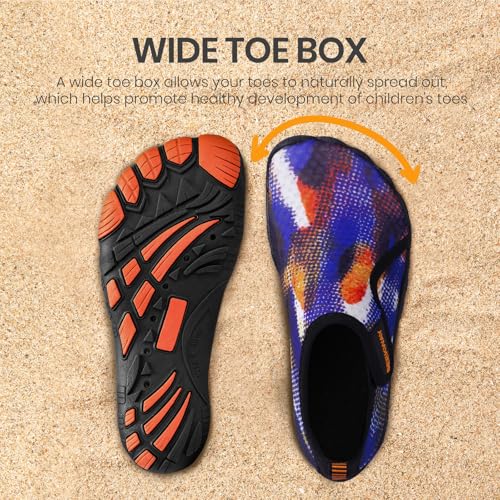 Image of SEEKWAY Barefoot Water Shoes for Kids - Wide Toe Box and Quick-Dry Sand Shoes Toddler for Hiking Swim Beach Pool Kayak Sport Accessories, Camping Essentials Non-Slip for Boys Girls Sizes