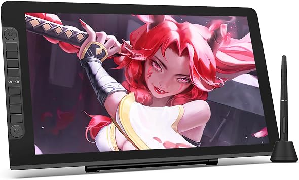 Veikk VK2200Pro 21.5 IPS FullHD Full Laminated Display, 8 Shortcuts, Right/Left Handheld Graphics Tablet with 2 Scroll Keys