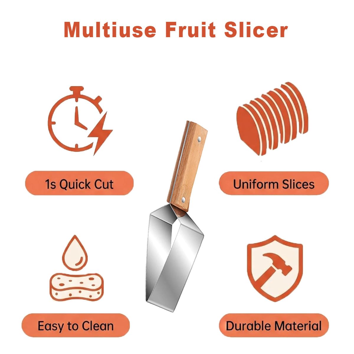 2 Piezas Nueva cortadora de sandía de acero inoxidable,utensilio para cortar sandía,cortador multifuncional de frutas de verano para cortar rápidamente frutas en la cocina, Melones, Melón Verde y Más