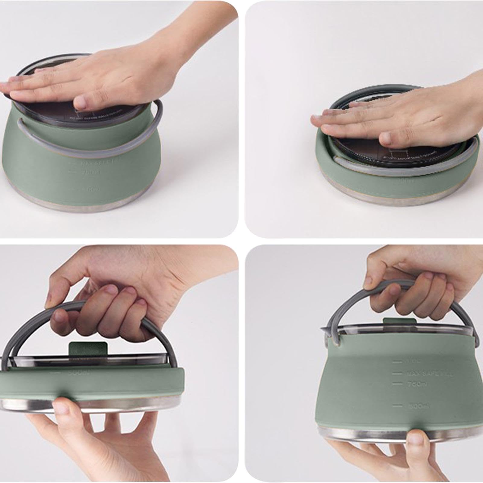 Bollitore portatile da campeggio | Bollitore da viaggio in silicone, caldaia leggera da campeggio, bollitore portatile per campeggio all'aperto, escursionismo