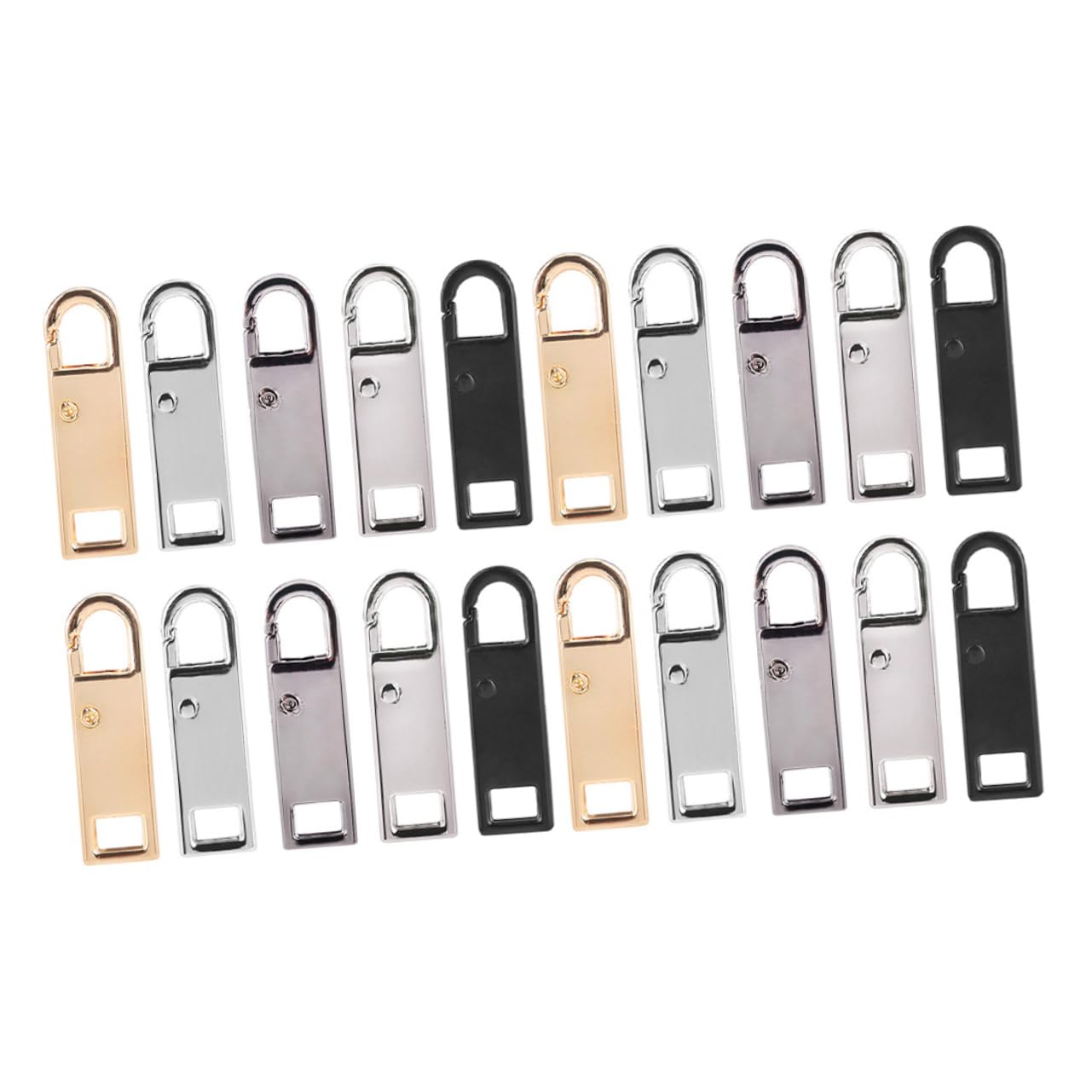 ERINGOGO Detachable Zipper Pull Tab Set 20pcs Bag Zipper Head Replacement Handles for Luggage Backpacks