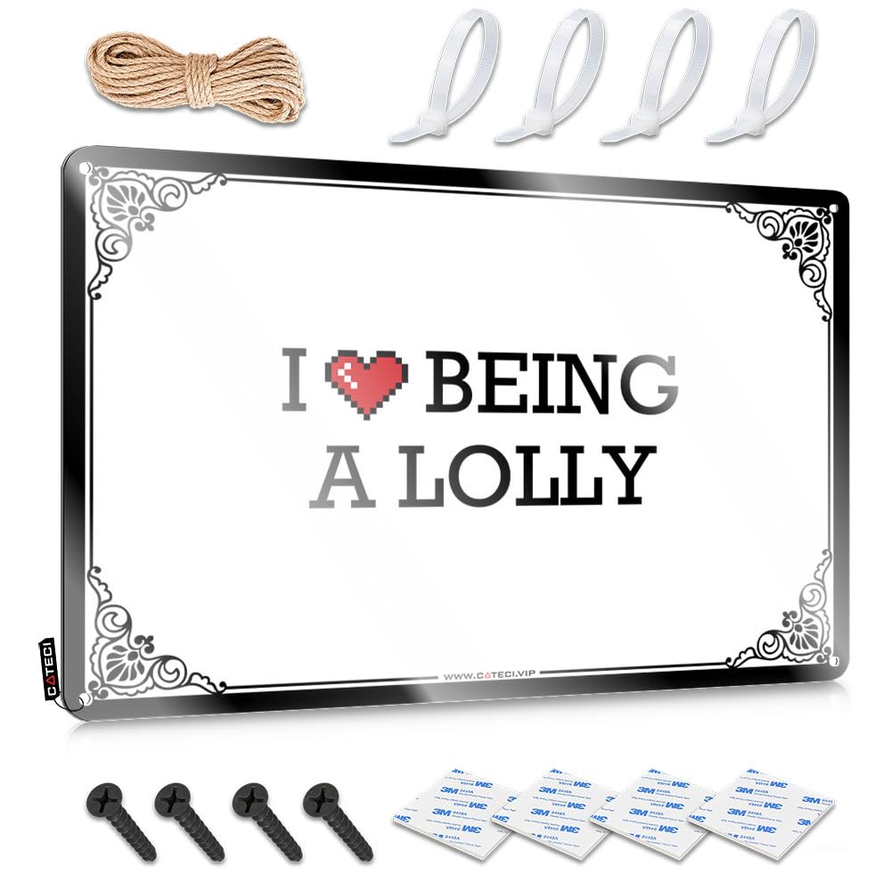 I Love Being A Lolly Industrial Love - Funny Wall Signs Soft Area Hanging Wall Decor(30X40CM)