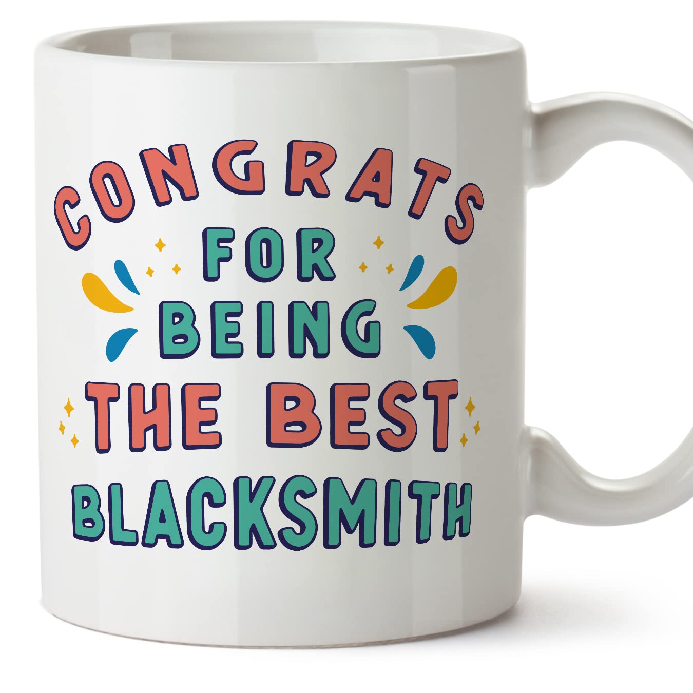 MUGFFINS Blacksmith Mug - in English - Congrats for Being The Best - Funny Gift for Colleagues - Ceramic 11oz Mug