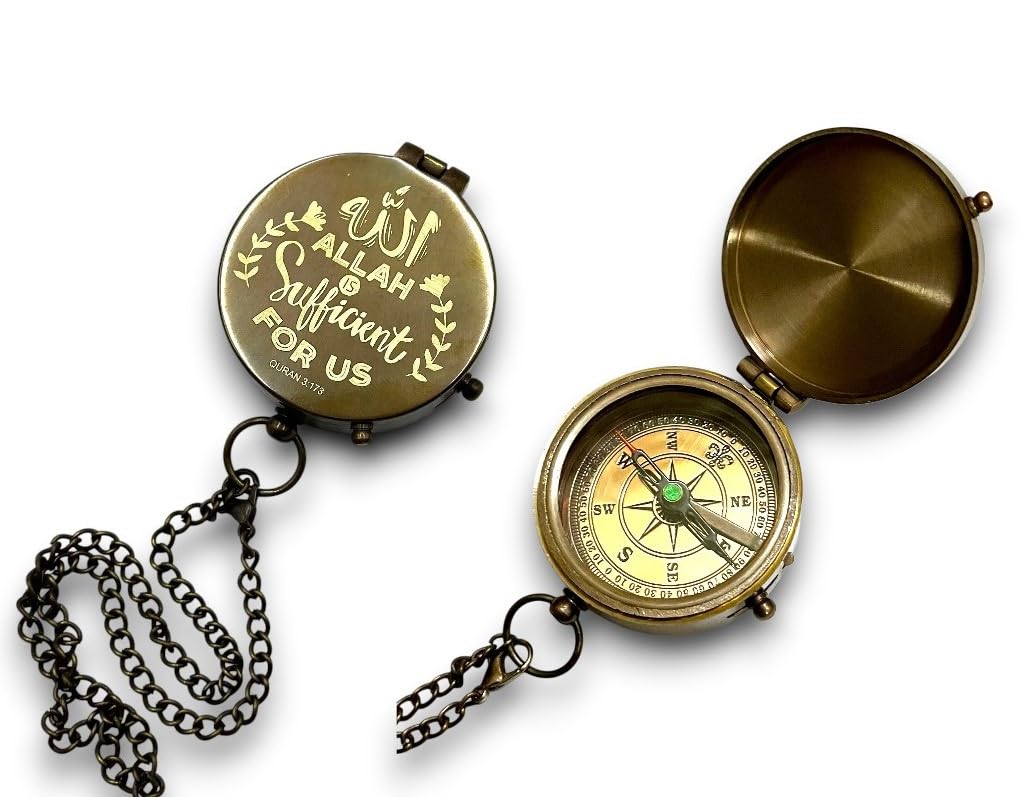 Islamic Gift for Men Women Kids | Qibla Compass - Allah Takwa Sunnah Muslim Gifts Idea Ramadan Eid Gift Birthday Salah Prayer Direction-picture-16