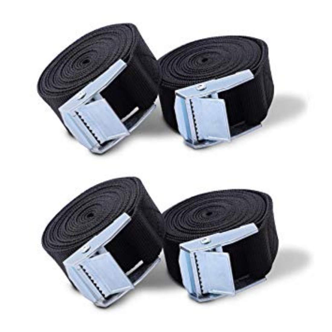DIY Crafts Pack of 4 Pcs, 5 Meter, Tie Down Strap Strong Ratchet Belt Luggage Bag Cargo Lashing with Metal Buckle Tape Rope Tied Pull (Pack of 4 Pcs, 5 Meter) 3