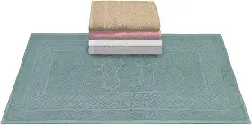 Kit 5 Tapetes Piso Atoalhado de Banheiro Sublime p/Secar es - Saida Box (Cores Claras)