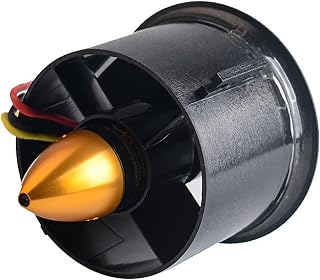 70mm EDF RC Ducted Fan – 6 Blades Ducted Fan Set, QF2822 3000KV 4S Brushless Motor for RC Airplane Model