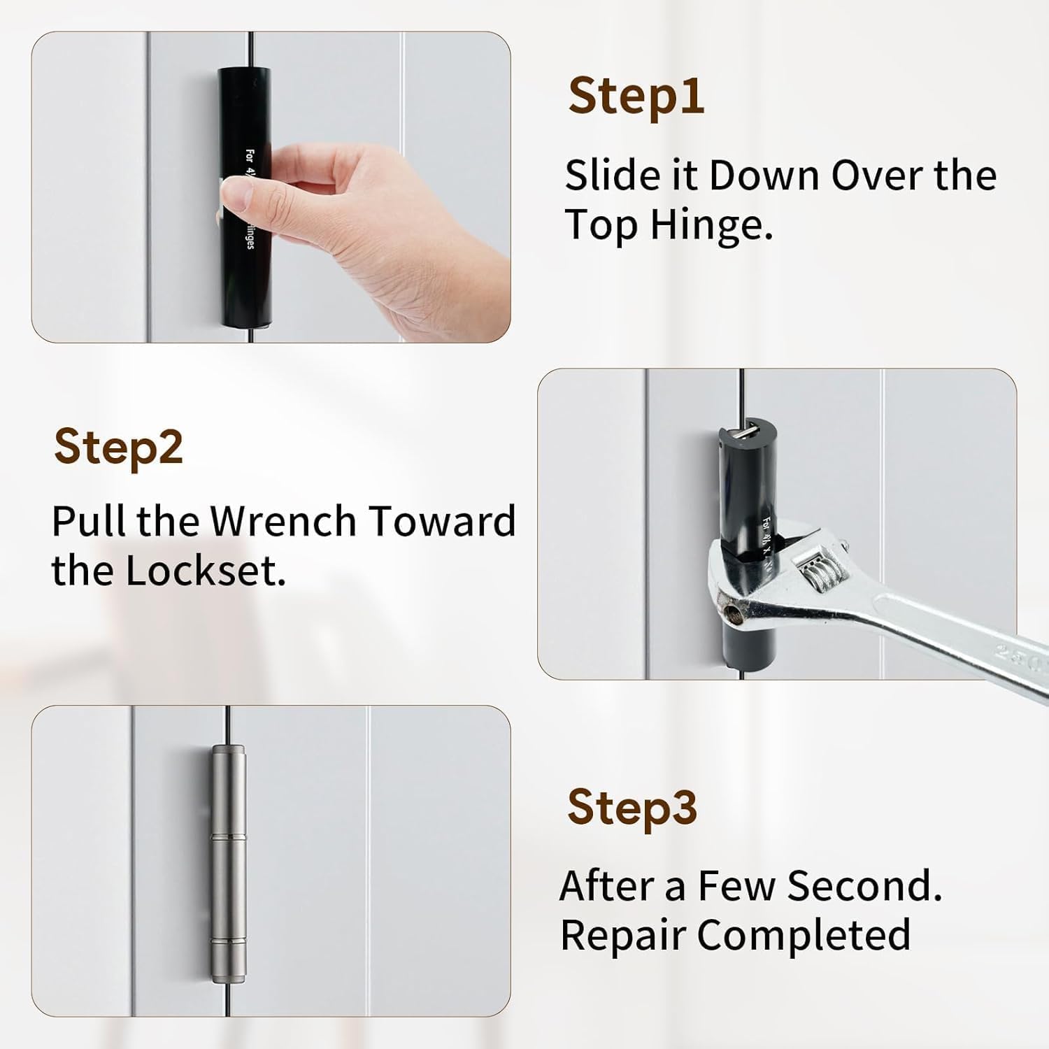 Door Hinge Adjustment Tool Set, 6-Piece Hinge Gap Adjusting Wrench Kit
