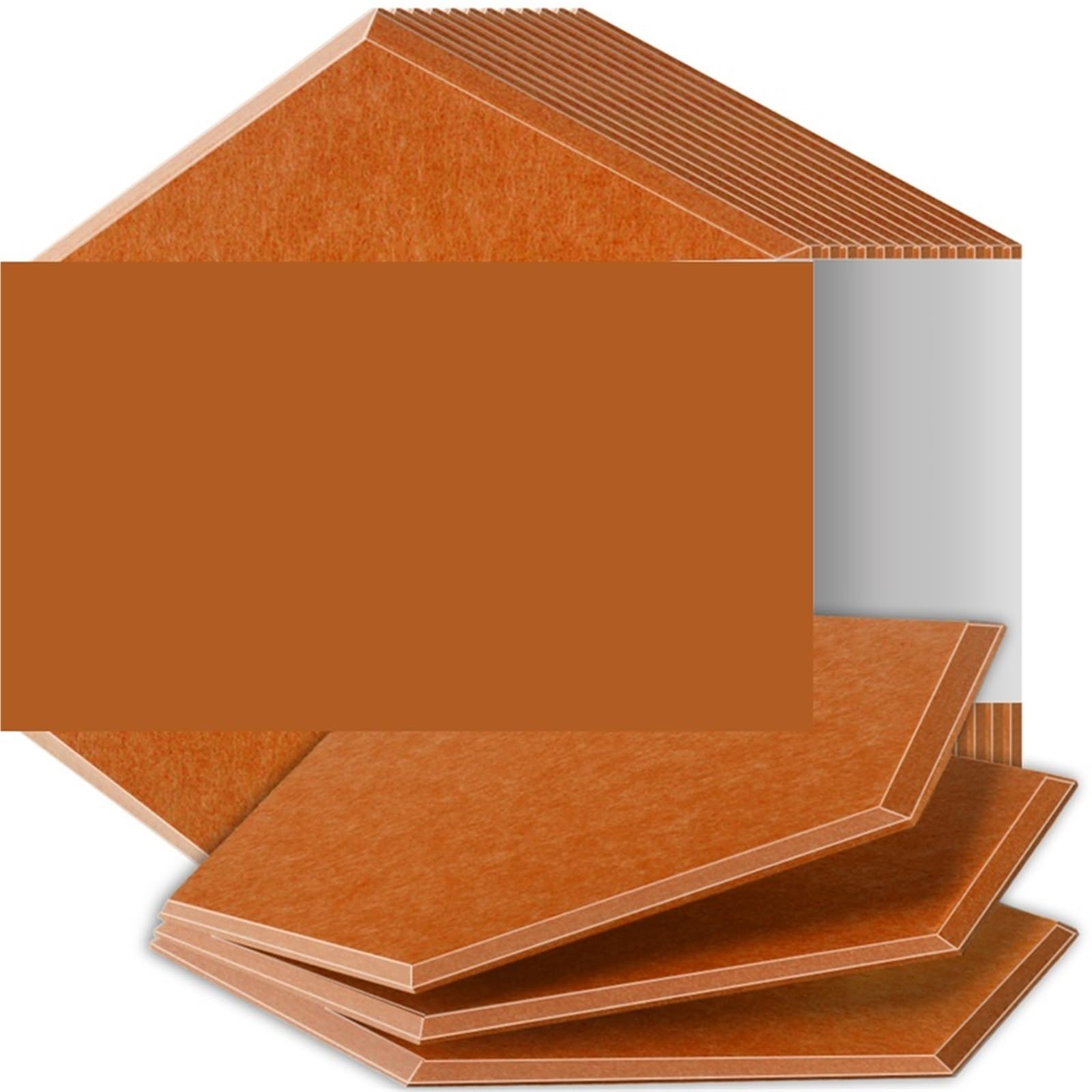 Paneles Acústicos Hexagonales Paneles insonorizados de alta densidad resistentes al fuego que absorben el ruido y eliminan los ecos Para el estudio(07 Milk Coffee,6 Pcs,1.2cm Medium Density)