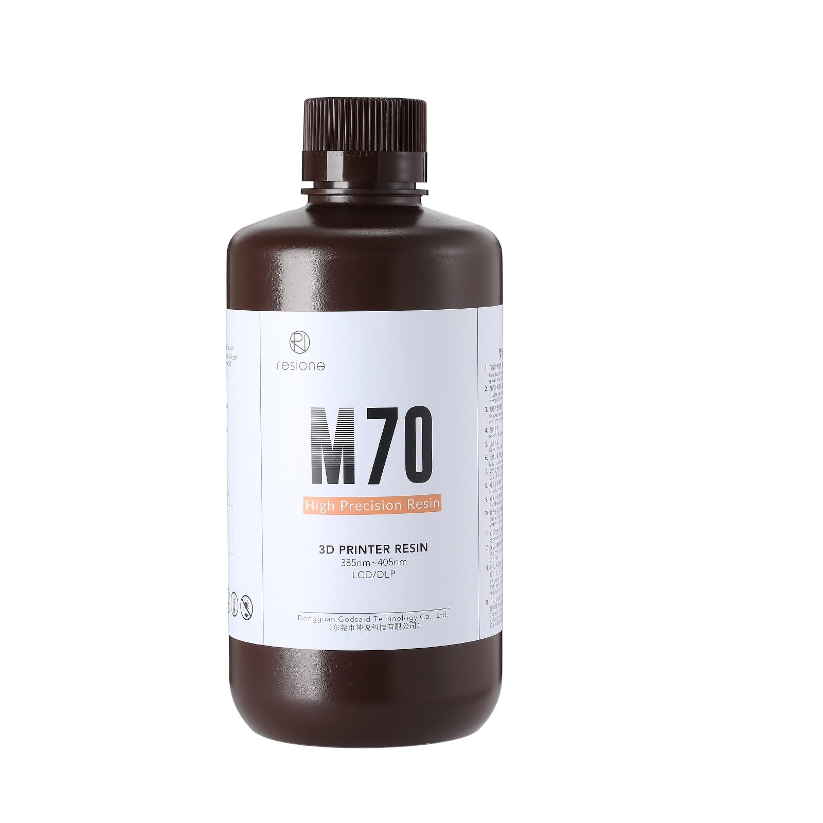 RESIONE M70 Hohe Präzision 3D Drucker Resin, LCD MSLA UV-härtendes Resin 405nm Standard Geruchsarmes starres Photopolymer Kunstharz Flüssige für LCD 3D Druck Lachs (1000g)