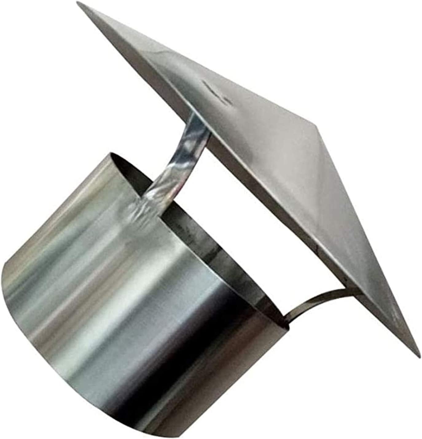 Cubierta de chimenea de acero inoxidable ajustable para tubos redondos de extractor de cocina