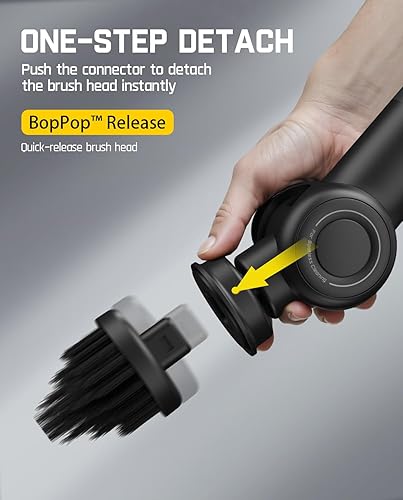 Miniatura 6 de Fanttik Flip G9 Pro - Limpiador eléctrico, motor VoltiPulse, limpiador de doble velocidad con 6 cabezales de cepillo, ángulo ajustable y mango