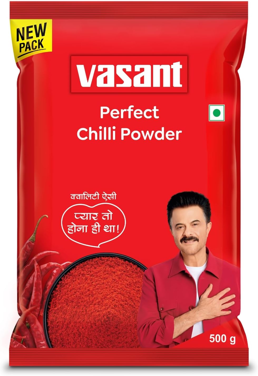 VASANT Perfect Chilli Powder 500Gm | Mirchi Powder - No added Colours, Flavours and Chemical | Pack of 1