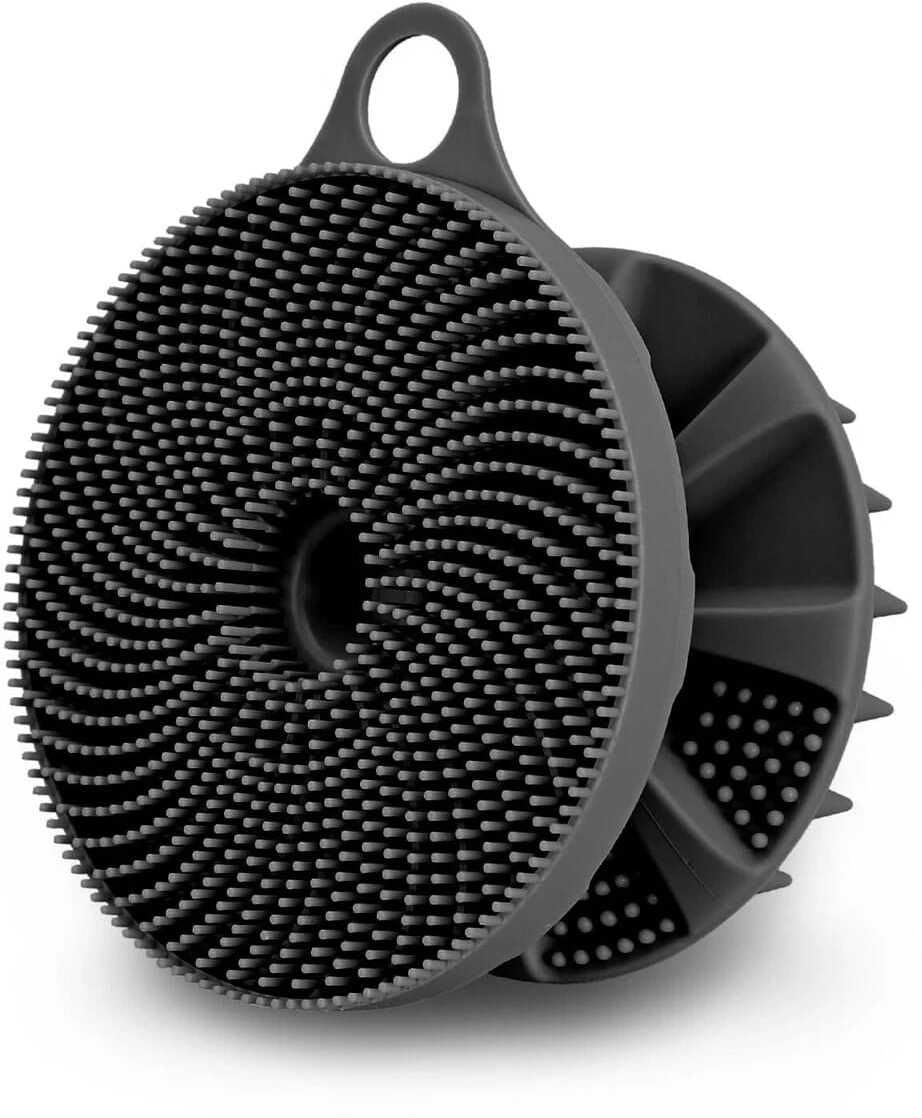 2in1 Silicone Body Washer Deep Cleansing Bath Brush & Relaxing scalp Massager|Black-picture-51