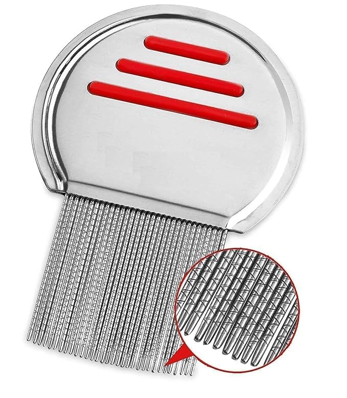 Image of Eminent Steel Lice & nits removal comb for women hair | Anti lice treatment Nit comb for lice eggs removal lice comb for Kids, Women & Men | Head lice comb eggs remover | Lies hair comb Nits & Lice remover products (Pack of 1)