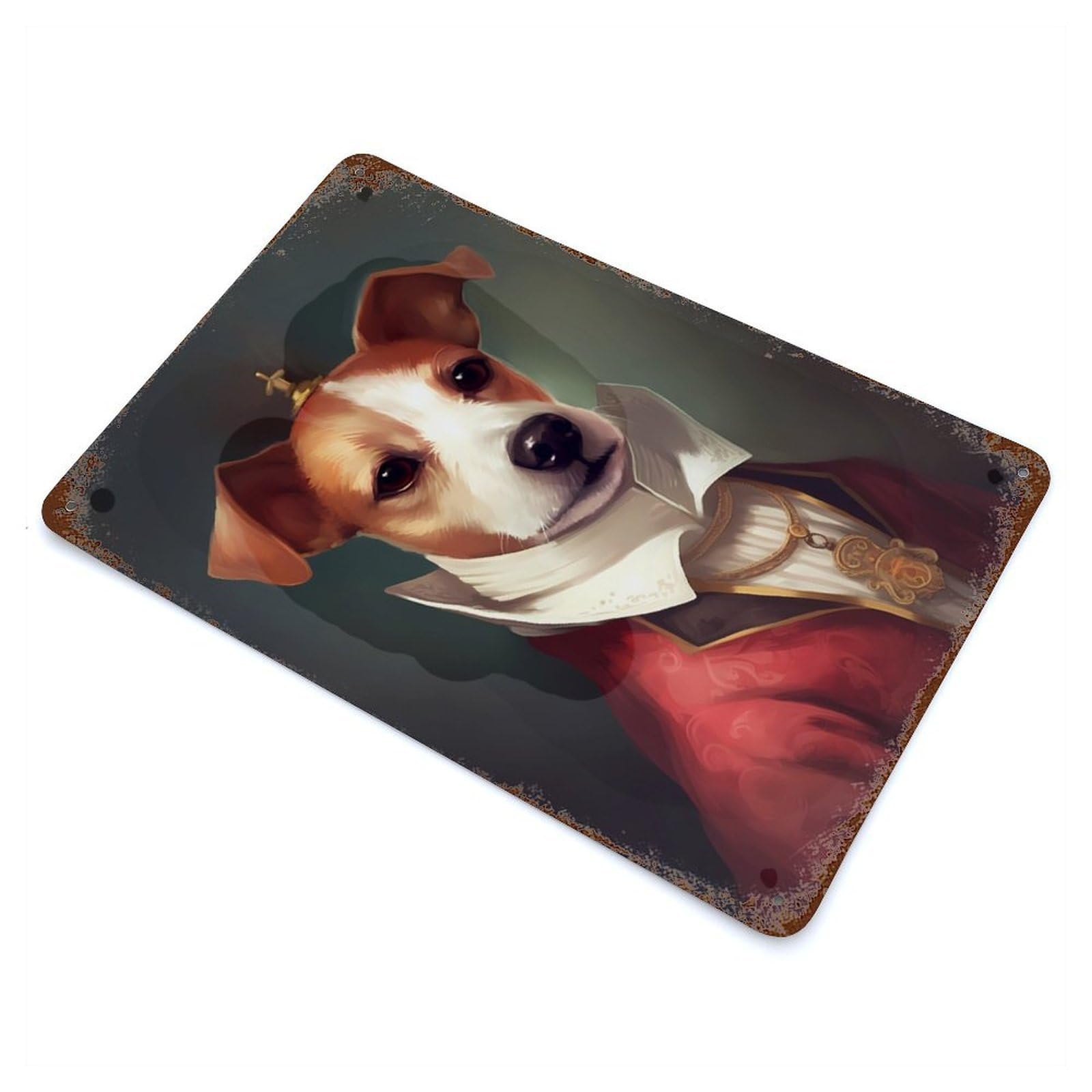 Russell Terrier Dog Fable Rusty Metal Tin Sign 11.8"x7.9", Ideal for Shed, Workshop And Garage Wall Decor