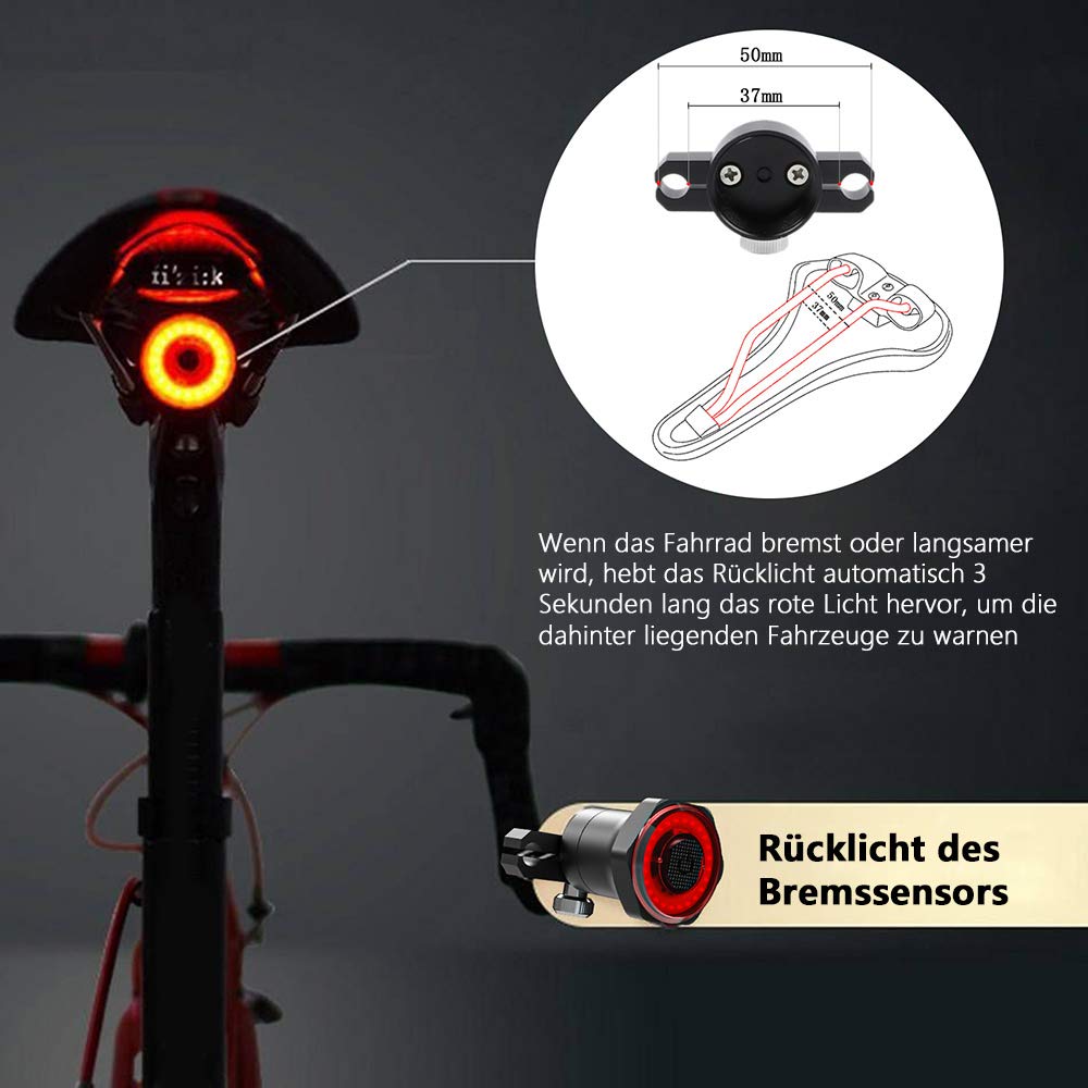 Kit Luci Per Ebike OneGas - Fari Anteriori E Posteriori LED, Con Indicatori Di Direzione, Luce Di Stop E Clacson, 36V/48V - Foto 2