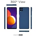 Pikkme Samsung Galaxy M12 / A12 / F12 Back Cover Soft Matte Liquid Silicone TPU | Camera Protection | Shockproof Slim Back Case for Samsung Galaxy M12 / A12 / F12 (Blue) gallery image