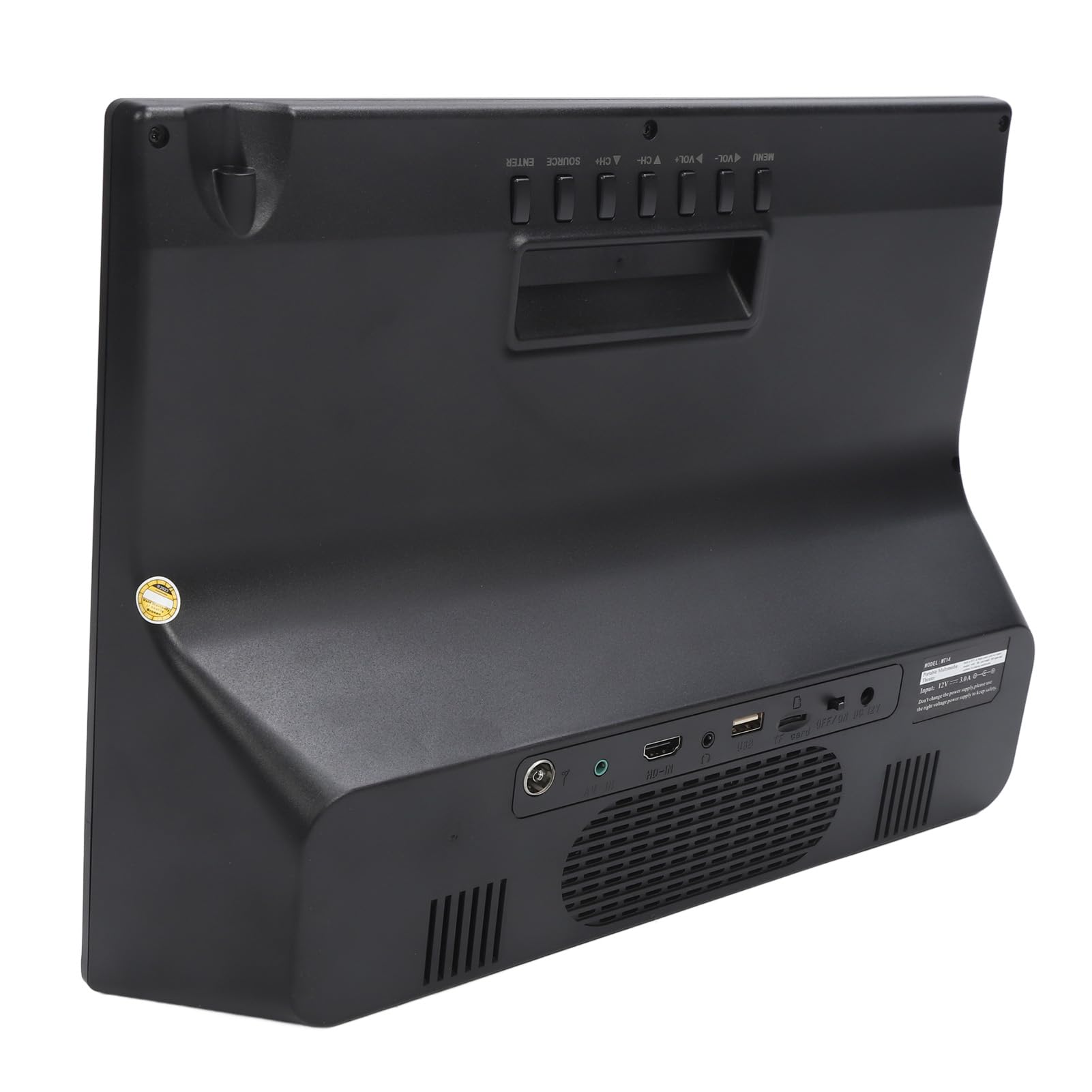 TV Portable 14 Pouces, TV Numérique 1366 X 768P avec Batterie Rechargeable 8800 MAh, Prise en Charge Dab, USB, HDMI, Carte TF, Télévision pour Camping, Cuisine, Camping-Car