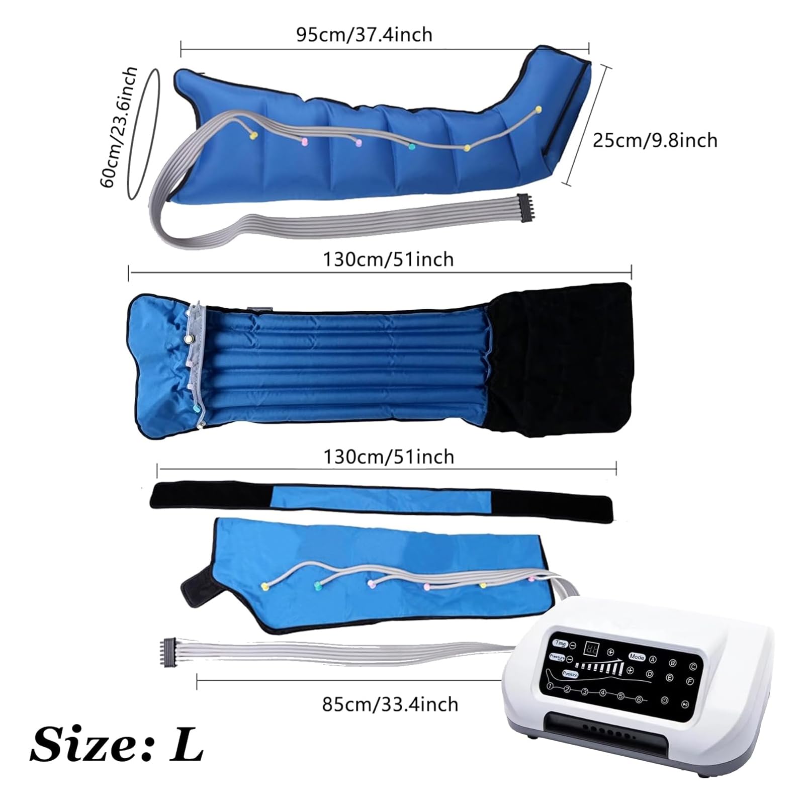 PressotheRapie do domu, urządzenie do masażu nóg z 6 sypialniami, L/XL do poprawy krążenia krwi i drenażu limfatycznego, buty do regeneracji dla relaksu