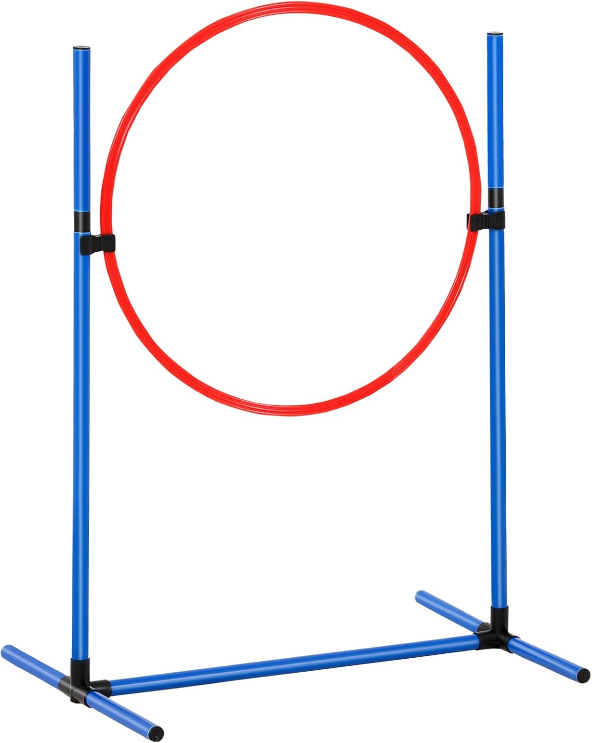 VEVOR Dog Agility Training Equipment, 13pcs Dog Agility Course Backyard Set, 2 Tunnels with Sandbags,Adjustable Hurdles,Weave Poles,Jump Ring,Pause Box, Puppy Obstacle Course Kit with Storage Bag