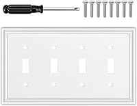 Vista 12 de Cubiertas Decorativas Blancas para Interruptores de Luz Combinados, Placa de Pared, Material Natural, Cubiertas de Salida de Placa de Interruptor