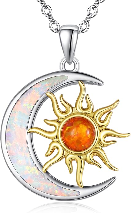Sterling Silver Opal Pendant Necklace