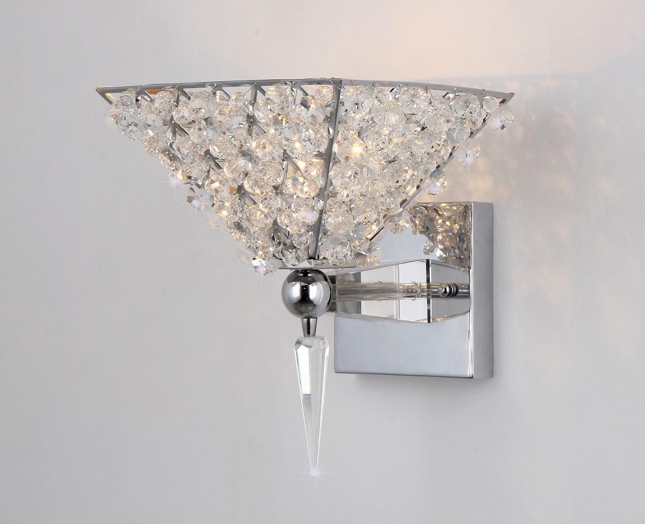VDOQTLJT Enhance Ambiance with Elegant Crystal Wall Lamp Hardwired Fixture for Indoor Use Requires 40W Bulb Stunning Design