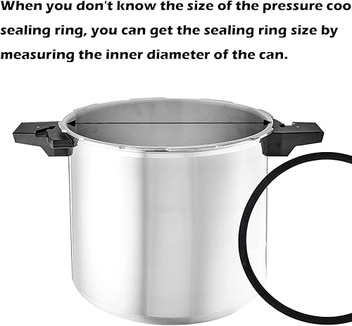 Miniatura 4 de Paquete de 2 anillos de sellado de latas de presión 09936 y tapón de sobrepresión compatibles con Presto 0126002 0136102 0136403 0136304 0136001