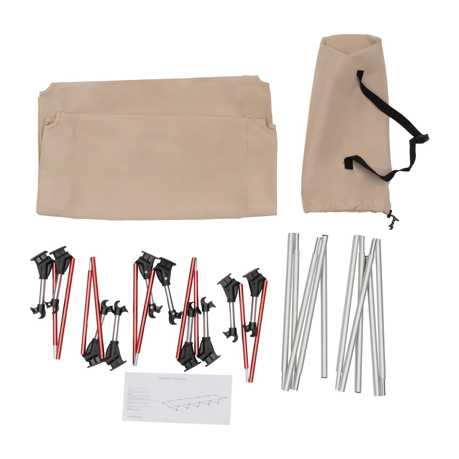 Campingbett Klappbar Camping Cot Bett Feldbett Ultraleichtes Klappbett Tragfähigkeit 150kg einfach zu für Zelten, Outdoor Wanderung, Reisen
