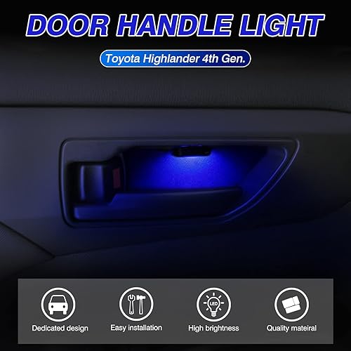 Miniatura 8 de Powerty Compatible con luz LED Toyota Camry 2024 2023 2022 2021 2020 2019 2018 manija interior de la puerta cuenco, iluminación ambiental, lámpara