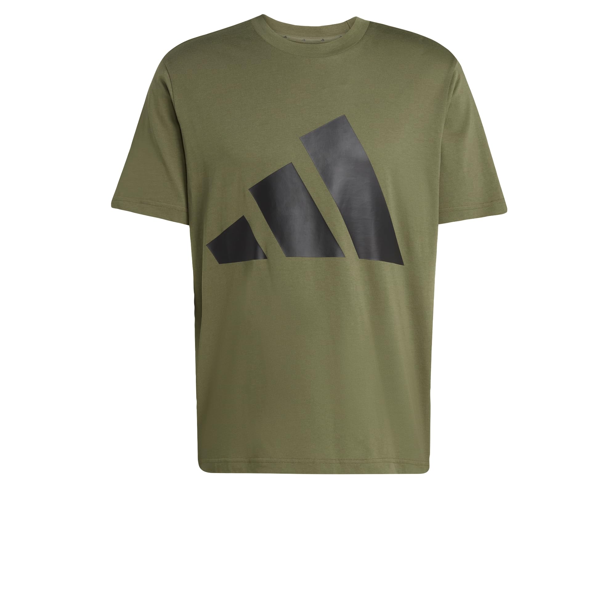 adidas Men's Essentials Big Logo Single Jersey TEE, Olive Strata/Black, XS