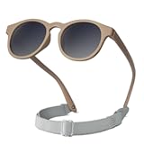 RIVBOS Baby Wrap Polarized UV400 Sunglasses - Soft Frame with Secure Strap for Infant and Newborn &lpar;0-24 Months&rpar; RBK070