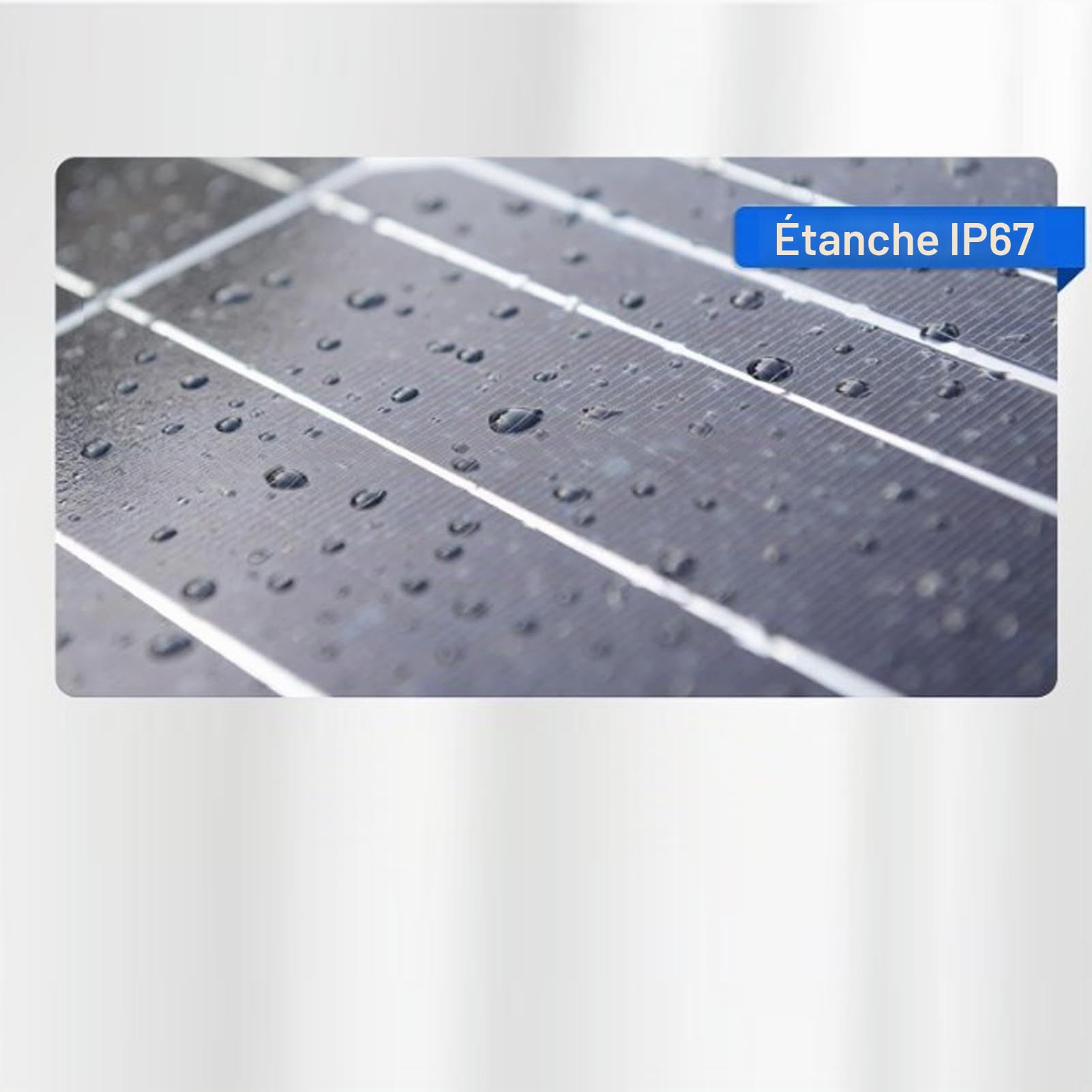 Chargeur de panneau solaire pliable portable 15 W, 15 W CC 12 V 24 V 50 A IP67 étanche, panneau solaire haute efficacité et régulateur de charge solaire pour camping-cars