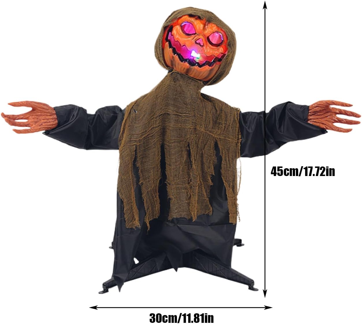 ハロウィーン アニマトロニクス - カボチャ お化け ヤード飾り | 光る 揺れる 装飾 音付き 庭 玄関 ガーデン フェスティバル