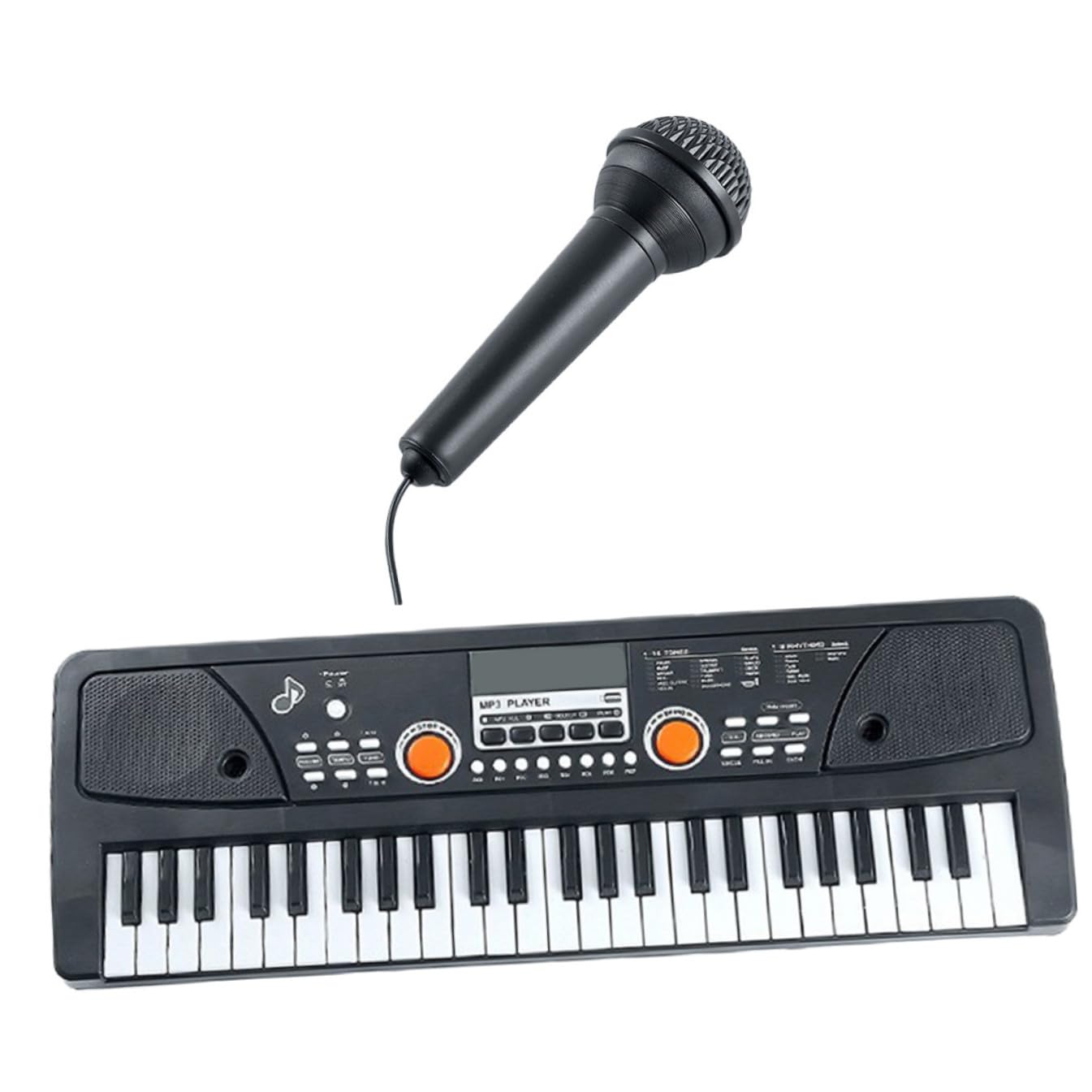 Didiseaon Pianola Elettronica per Bambini con 49 Tasti, Microfono Incluso, Tastiera Musicale Multifunzione in Plastica, Gioco Educativo per Compleanno e Natale