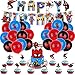 Powmag Decoración Cumpleaños Spiderman Set, Spiderman Cumpleaños Globos Feliz Cumpleaños Pancarta Spiderman Decoración de Tartas para Niños Spider Man Cumpleaños Fiesta Decoracion Temática