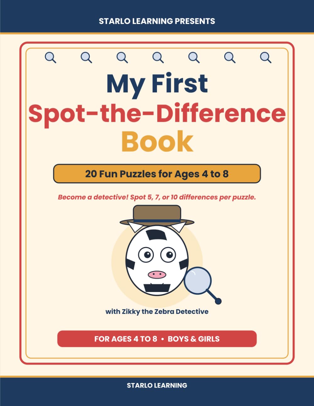My First Spot-the-Difference Book: 20 Fun Puzzles for Kids Ages 4-8 | Boost Focus, Observation & Visual Skills